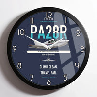 Thumbnail for Piper PA-28R Arrow III design on navy blue framed wall clock