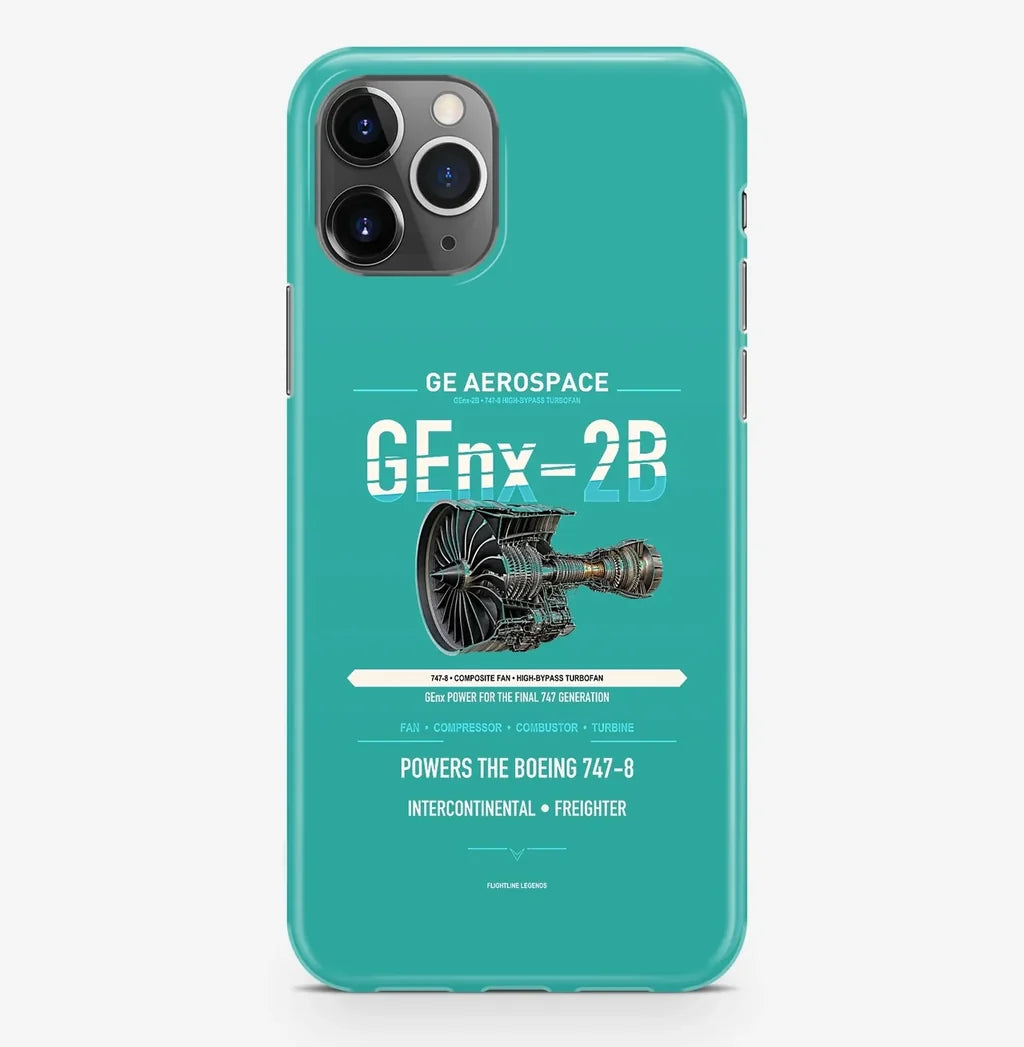 GEnx-2B Case ProMax design on turquoise iphone case promax