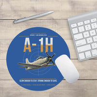 Thumbnail for A-1H Skyraider design on blue round mouse pad