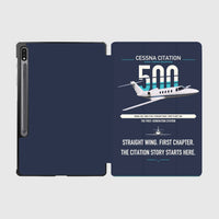 Thumbnail for Cessna Citation 500 - Citation I design on navy blue samsung tablet tablet case