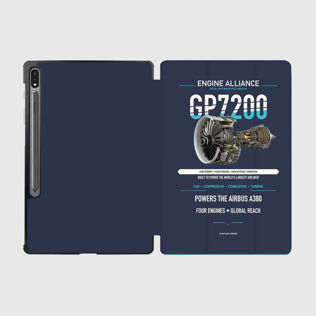 GP7200 design on navy blue samsung tablet tablet case