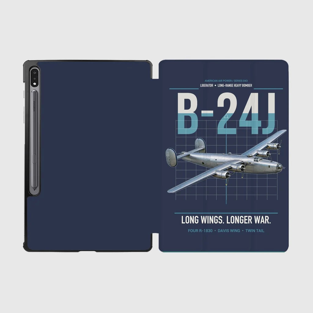 B-24J Liberator design on navy blue samsung tablet tablet case