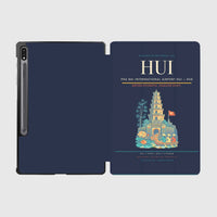 Thumbnail for Phu Bai International Airport (HUI) design on navy blue samsung tablet tablet case