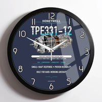 Thumbnail for TPE331-12 design on navy blue framed wall clock