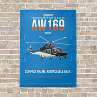 Thumbnail for Leonardo AW169 vertical canvas print - no frame - turquoise background