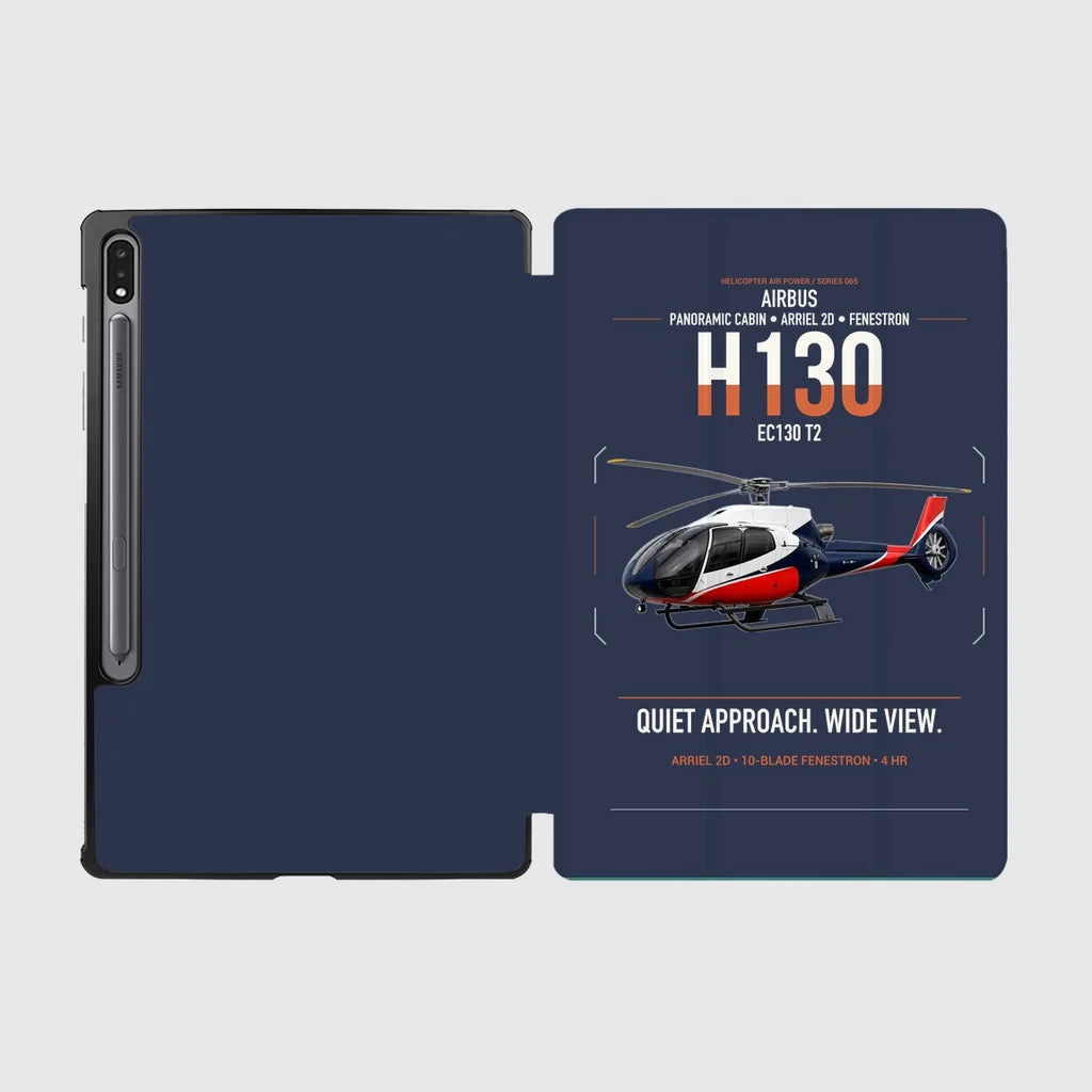 Airbus H130 design on navy blue samsung tablet tablet case
