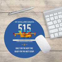 Thumbnail for De Havilland Canadair 515 design on blue round mouse pad