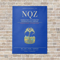 Thumbnail for Nursultan Nazarbayev International Airport Astana NQZ - Canvas Framed - Blue