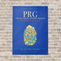 Thumbnail for Vaclav Havel Airport Prague PRG - Canvas Framed - Blue