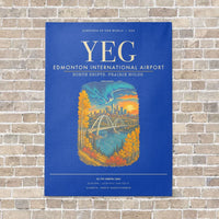 Thumbnail for Edmonton International Airport YEG - Canvas Framed - Blue