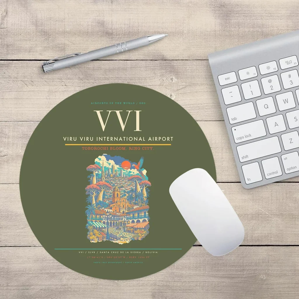 Viru Viru International Airport VVI Mouse-Pad Round - Green Army
