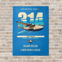 Thumbnail for Boeing 314 Clipper vertical canvas print - no frame - turquoise background