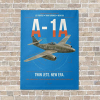 Thumbnail for Messerschmitt Me 262A-1a vertical canvas print - no frame - turquoise background