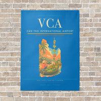 Thumbnail for Can Tho International Airport VCA vertical canvas print - no frame - turquoise background
