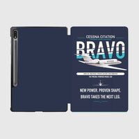 Thumbnail for Cessna Citation Bravo design on navy blue samsung tablet tablet case