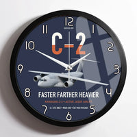 Thumbnail for Kawasaki C-2 design on navy blue framed wall clock
