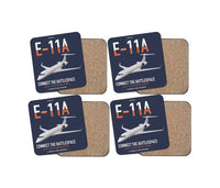 Thumbnail for E-11A BACN design on navy blue 4 pieces set coaster