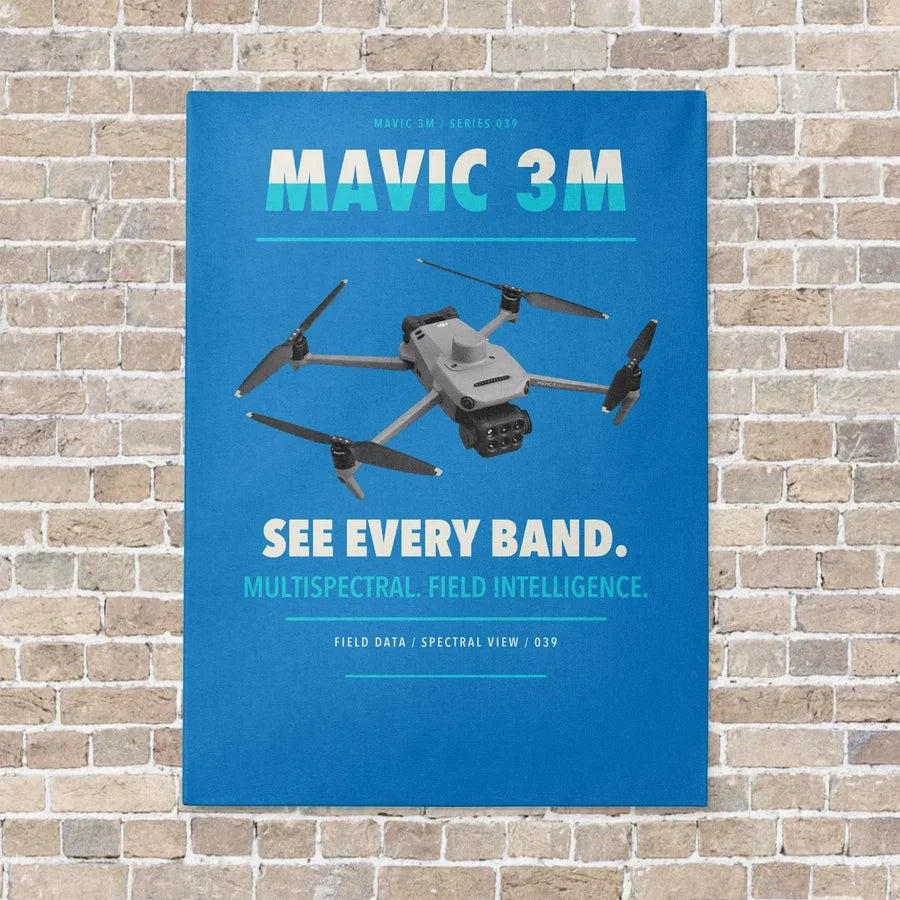 DJI Mavic 3 Multispectral vertical canvas print - no frame - turquoise background