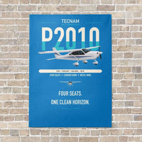 Thumbnail for Tecnam P2010 vertical canvas print - no frame - turquoise background