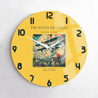 Thumbnail for VINTAGE G4045 - The Weather Flight - Designed Wall Clocks design on yellow no-frame