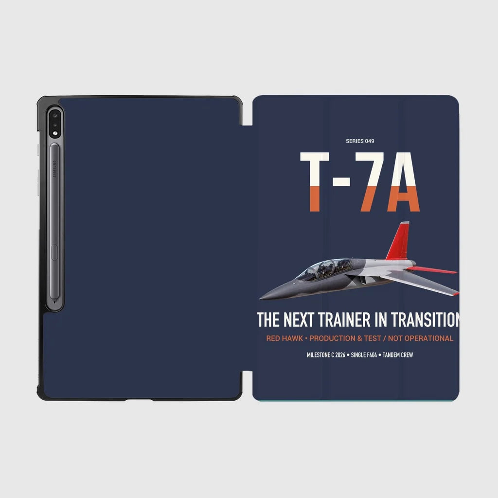 T-7A Red Hawk design on navy blue samsung tablet tablet case