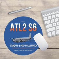 Thumbnail for Atlantique 2 Standard 6 design on blue round mouse pad