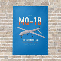 Thumbnail for MQ-1B Predator vertical canvas print - no frame - turquoise background