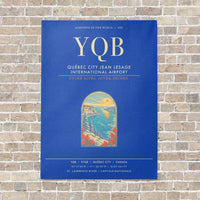 Thumbnail for Quebec City Jean Lesage International Airport YQB - Canvas Framed - Blue