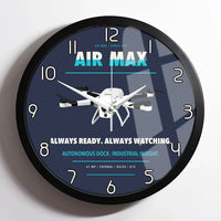 Thumbnail for Percepto Air Max design on navy blue framed wall clock