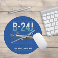Thumbnail for B-24J Liberator design on blue round mouse pad