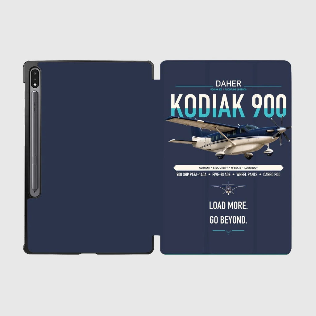 Daher Kodiak 900 design on navy blue samsung tablet tablet case