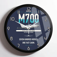 Thumbnail for Piper M700 Fury design on navy blue framed wall clock