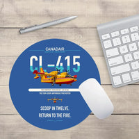 Thumbnail for Canadair CL-415 design on blue round mouse pad