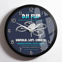 Thumbnail for DJI Flip design on navy blue framed wall clock