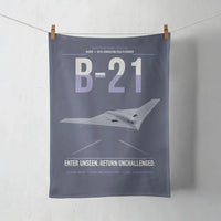 Thumbnail for B-21 Raider design on navy blue towel