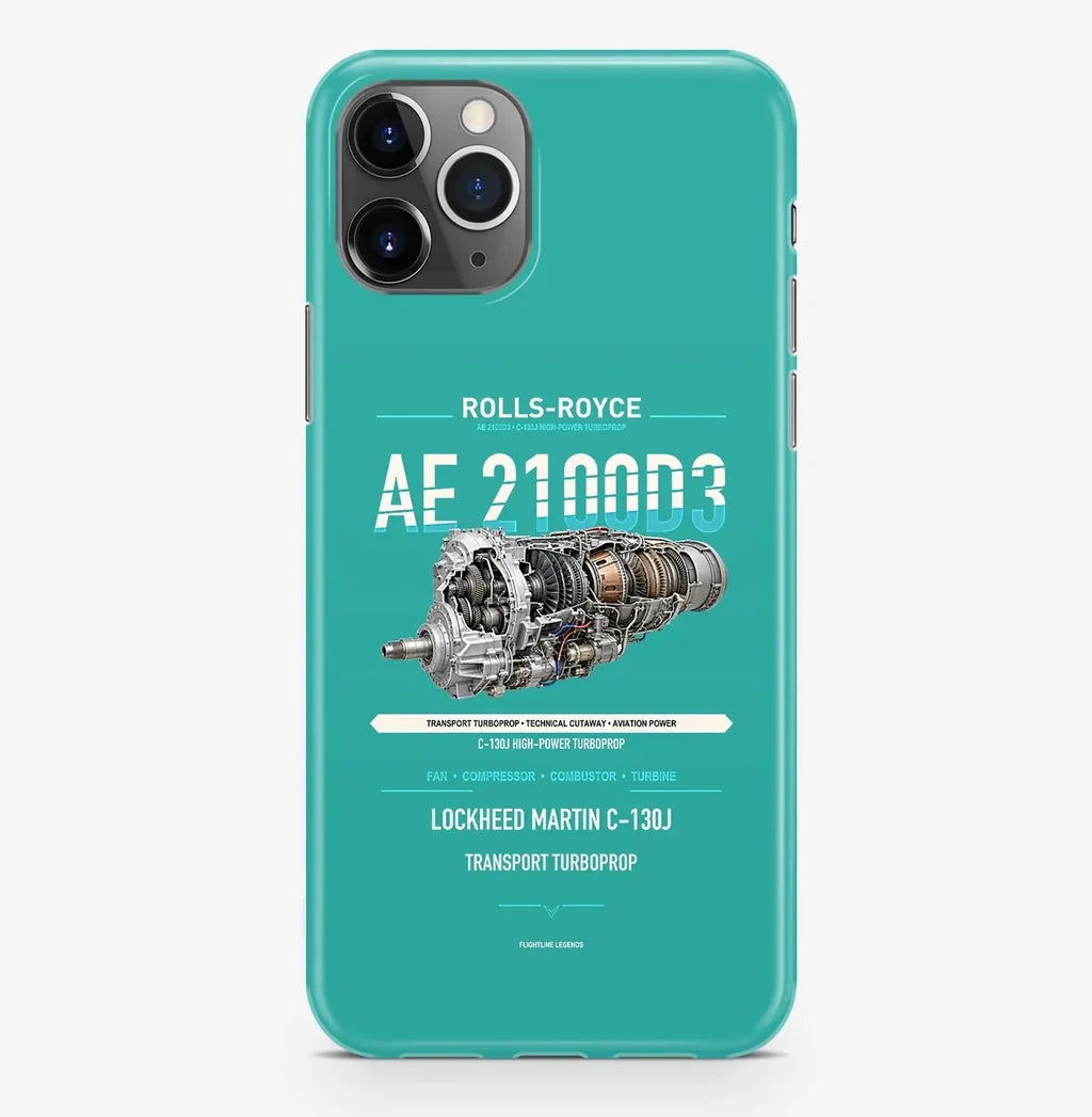 AE 2100D3 Case ProMax design on turquoise iphone case promax