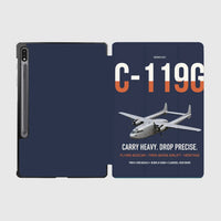 Thumbnail for C-119G Flying Boxcar design on navy blue samsung tablet tablet case