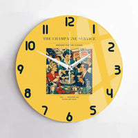 Thumbnail for VINTAGE G4087 - The Champagne Service - Designed Wall Clocks design on yellow no-frame