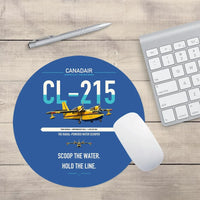 Thumbnail for Canadair CL-215 design on blue round mouse pad