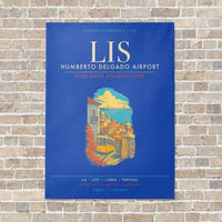 Thumbnail for Lisbon Humberto Delgado Airport LIS - Canvas Framed - Blue