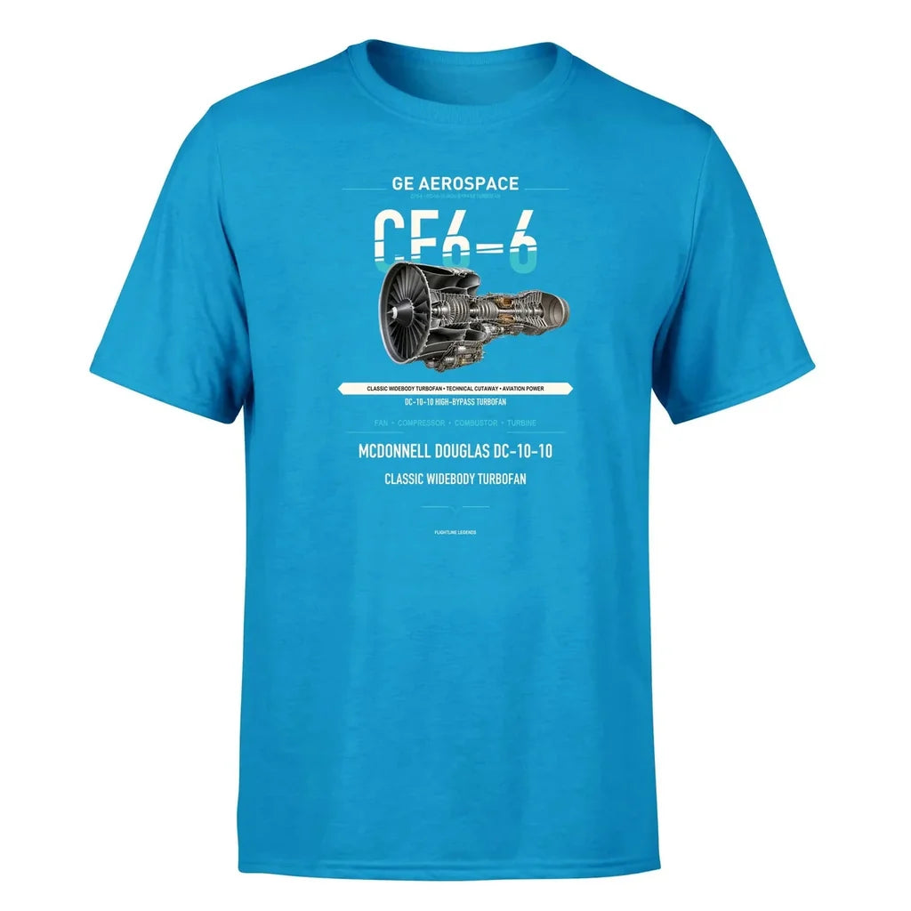 CF6-6 design on turquoise single side