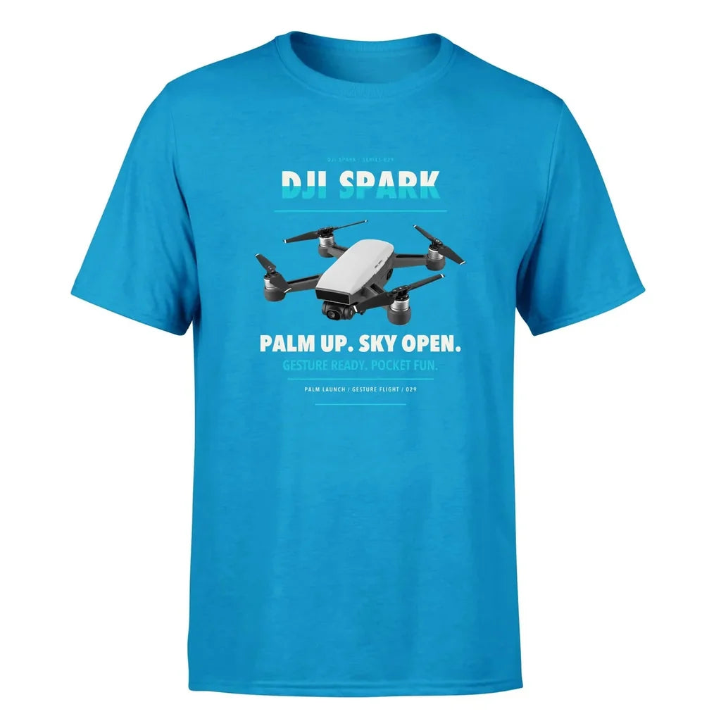 DJI Spark design on turquoise single side