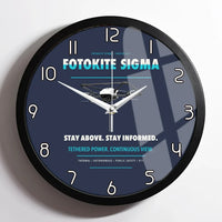 Thumbnail for Fotokite Sigma design on navy blue framed wall clock