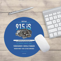 Thumbnail for 915 iS design on blue round mouse pad