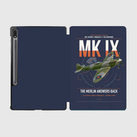 Thumbnail for Supermarine Spitfire Mk IX design on navy blue samsung tablet tablet case