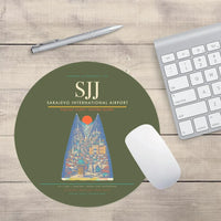 Thumbnail for Sarajevo International Airport SJJ Mouse-Pad Round - Green Army