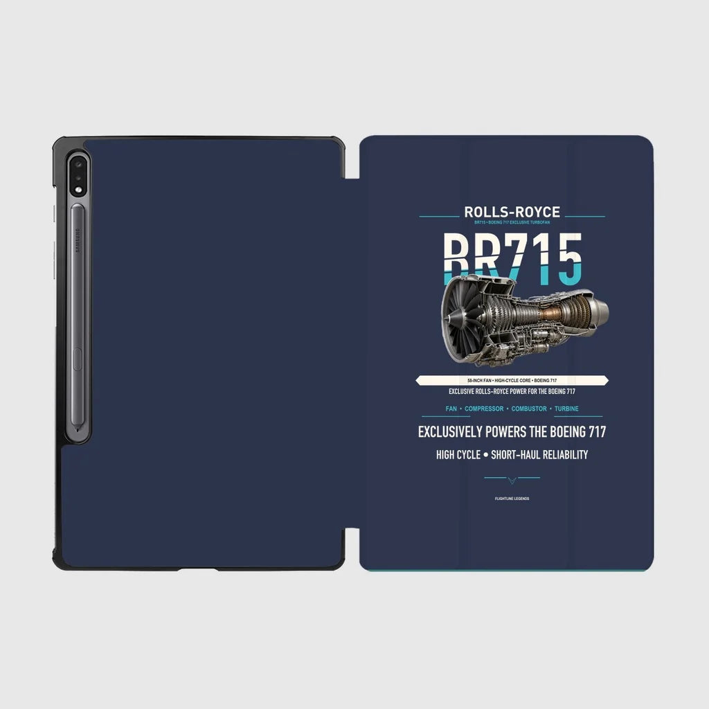BR715 design on navy blue samsung tablet tablet case