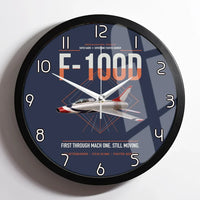 Thumbnail for F-100D Super Sabre design on navy blue framed wall clock