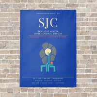 Thumbnail for San Jose Mineta International Airport SJC - Canvas Framed - Blue