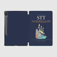 Thumbnail for Cyril E. King Airport (STT) design on navy blue samsung tablet tablet case
